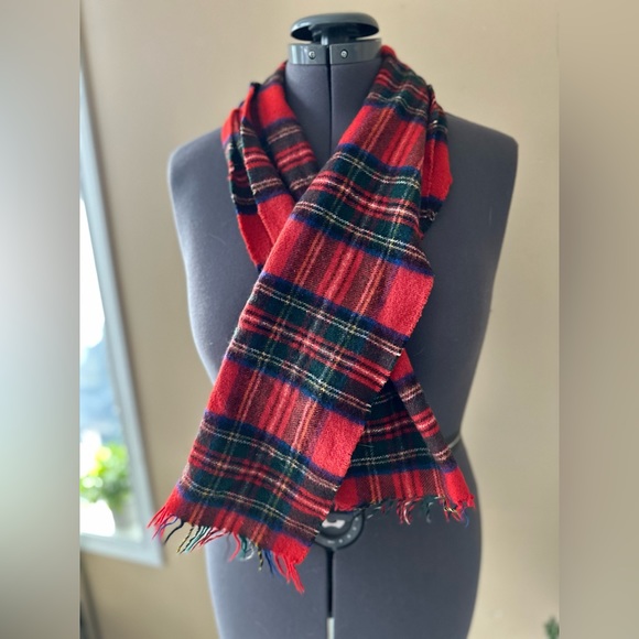 Vintage Stollery’s royal stewart plaid cashmere and wool scarf - Picture 5 of 7